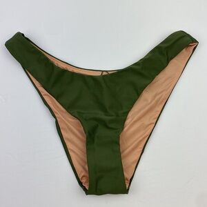 NWT J. Crew | Curved Waist Cheeky Bikini Bottom Safari Green S